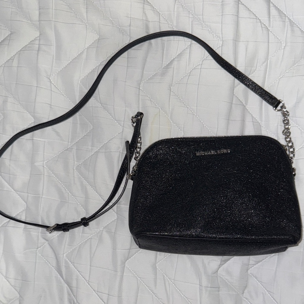 Michael Kors Shimmering Black Crossbody Bag